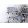 Lauko baldų komplektas Venture Design Valgomojo komplektas Stalas 205x90 cm Juodas Krėslas Juodas Pilkas Lauko