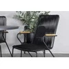 Venture Design Valgomojo stalas ir fotelio komplektas 120 cm juodas