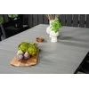 Lauko baldų komplektas Venture Design Valgomojo komplektas Levels stalas Copacabana kėdė, juoda, pilka, Aintwood, Textilene