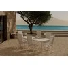 Lauko baldų komplektas Venture Design Valgomojo komplektas Giardini stalas su 6 Levanzo kėdėmis, smėlio spalvos, lauko baldai