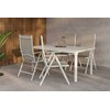 Lauko baldų komplektas Venture Design Valgomojo komplektas Giardini valgomojo stalas ir kėdės Break smėlio spalvos aliuminis