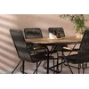 Lauko baldų komplektas Venture Design Valgomojo komplektas Holmbeck valgomojo stalas ir Bois valgomojo kėdės 200x90x75 cm juoda