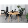 Lauko baldų komplektas Venture Design Valgomojo stalas ir fotelių komplektas Julian 210x100 cm Juoda Akacija Virvė Plienas