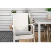 Lauko baldų komplektas Venture Design Valgomojo stalas ir fotelio komplektas 205x90 cm Baltas Aintwood Rotangas Plienas
