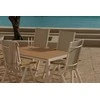 Lauko baldų komplektas Venture Design Valgomojo komplektas Break stalas su 6 Panama atlošiamos kėdės 205x90 cm smėlio spalvos