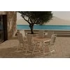 Lauko baldų komplektas Venture Design Valgomojo komplektas Break stalas su 6 Panama atlošiamos kėdės 205x90 cm smėlio spalvos