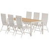 Lauko baldų komplektas Venture Design Valgomojo komplektas Break 205x90 cm Smėlio spalvos