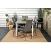 Lauko baldų komplektas Venture Design Valgomojo stalas ir fotelio komplektas 152x210x90 cm, baltas, Aintwood, rotangas, plienas