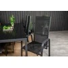 Lauko baldų komplektas Venture Design Valgomojo stalas ir atlošiama kėdė, 205x90 cm, juoda, Aintwood, sulankstomas