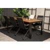 Lauko baldų komplektas Venture Design Valgomojo stalas ir fotelio komplektas 200x100 cm Juoda Akacija Virvė Plienas