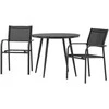 Lauko baldų komplektas Venture Design Valgomojo stalas ir fotelių komplektas 90x90 cm juodas