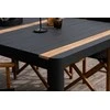 Lauko baldų komplektas Venture Design Valgomojo stalas ir kėdžių komplektas 150x100 cm juodas, tikmedis, akacija
