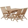 Lauko baldų komplektas Venture Design Valgomojo komplektas Kenya 120x70 cm natūralaus ąžuolo
