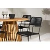 Lauko baldų komplektas Venture Design Valgomojo stalas ir fotelio komplektas 110x75 cm juodos akacijos mediena