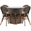 Lauko baldų komplektas Venture Design Valgomojo komplektas Santa Fe valgomojo stalas ir Guarda Café kėdė 120 cm ruda juoda aliuminis
