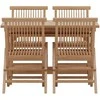 Lauko baldų komplektas Venture Design Valgomojo komplektas Kenya 120x70 cm natūralaus ąžuolo