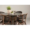 Lauko baldų komplektas Venture Design Valgomojo komplektas Santa Fe valgomojo stalas Vila Real Café kėdė 120 cm Ruda Juoda Aliuminis