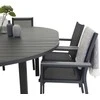 Lauko baldų komplektas Venture Design Valgomojo komplektas Marbella valgomojo stalas ir Parma fotelis 140x74 cm juodas