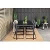 Lauko baldų komplektas Venture Design Valgomojo stalas ir kėdžių komplektas 205x90 cm Juodas Aintwood plienas