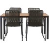 Lauko baldų komplektas Venture Design Valgomojo stalas ir kėdžių komplektas Break and Bois 90x150 cm juodas