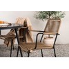 Lauko baldų komplektas Venture Design Valgomojo komplektas Break apvalus valgomojo stalas 120 cm juodas