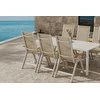 Lauko baldų komplektas Venture Design Valgomojo komplektas Giardini stalas su 6 Panama atlošiamos kėdės, smėlio spalvos, lauko baldai