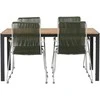 Lauko baldų komplektas Venture Design Valgomojo stalas ir kėdžių komplektas 150x90 cm juodas žalias lauko