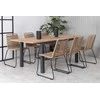 Lauko baldų komplektas Venture Design Valgomojo komplektas Panama stalas 152x210 cm juodas
