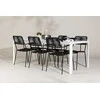 Lauko baldų komplektas Venture Design Valgomojo komplektas Break stalas ir Lindos fotelis 205x75 cm baltas lauko