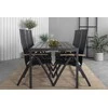 Lauko baldų komplektas Venture Design Valgomojo komplektas 205x90 cm Juoda Aintwood Tikas