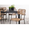 Lauko baldų komplektas Venture Design Valgomojo stalas ir fotelio komplektas 150x100 cm Juodas tikas Smėlio spalvos aliuminis