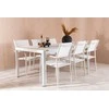 Lauko baldų komplektas Venture Design Valgomojo stalas ir fotelio komplektas 200x100 cm baltas lauko baldai