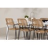 Lauko baldų komplektas Venture Design Valgomojo komplektas Break stalas ir Lindos foteliai 205x75 cm Balta Ruda Juoda lauko baldai