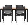 Lauko baldų komplektas Venture Design Valgomojo komplektas Break valgomojo stalas ir Copacabana sulankstomos kėdės 90x150 cm juoda