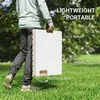 Outsunny lauko dušas su reguliuojamu pedalu, aliuminio sodo dušas iki 4 m fontano aukščio, 70 x 55 cm, saunos dušas medžio išvaizdos, neslystantis, atsparus oro sąlygoms, lauko kempingo dušas baseinui, saunai