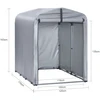 Lauko sandėliavimo angaras, SoBuy KLS11-K, 120x176x163 cm, sidabrinės spalvos