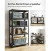Songmics Reguliuojama stovinti lentyna su 5 lentynomis 40 x 90 x 180 cm Pilkai juoda