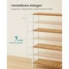 Songmics Bambuko vonios kambario lentyna 26 x 60 x 100 cm baltos-natūralios spalvos