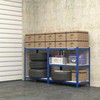 Songmics Didelio atsparumo lentynos 650 kg mėlynos spalvos