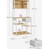 Songmics Vasagle Virtuvės lentyna su lizdais ir medžiaginiu stalčiumi 40 x 80 x 180,4 cm