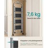Songmics 4 pakopų kopėčios, iki 150 kg svorio, balandiškai pilkos spalvos