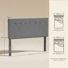 Lova Aosom Galvūgalis, 140x10x106/116/126 cm, Pilka, Metalas
