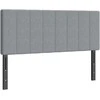 Lova Aosom Galvūgalis 160x10x106/116/126 cm pilkas, metalas