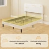 Lova Aosom Lovos rėmas 205x151x112 cm Balta metalas