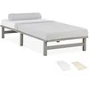 Homestyle4U Lova, 90x28x200 cm, Pilka