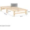 Lova Homestyle4U Lovos rėmas, 90x200x28 cm, rudas