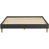 Lova Homestyle4U Lovos rėmas, aptrauktas dvigubas futonas, 164x203x29,5 cm, pilka