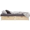 Homestyle4U Viengulė lova, 100x28x200 cm, ruda