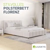 Lova Juskys Čiužinys su apmušalais Florenz 140x200 cm kreminės spalvos