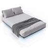 Lova Juskys Metalinis lovos rėmas Palamos 140x200x20 cm juodas su LED